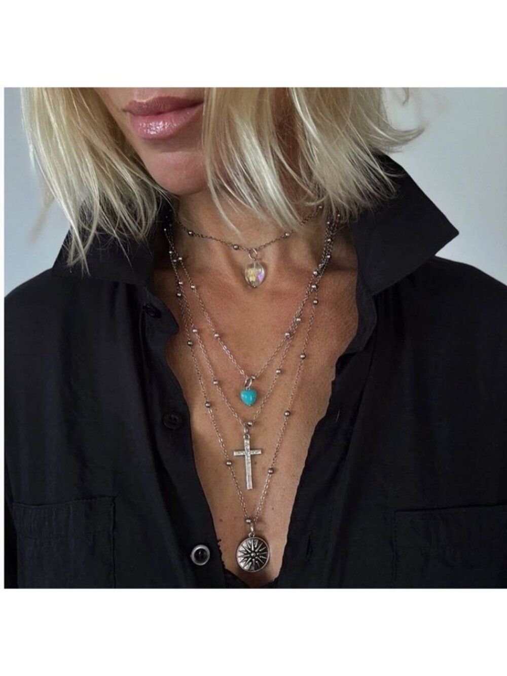 Katia Designs "This Too Shall Pass" Star Dainty Necklace Goldtone